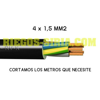 Cable eléctrico RV-K 4 x 1,5 mm2 (Precio por metro) MC415