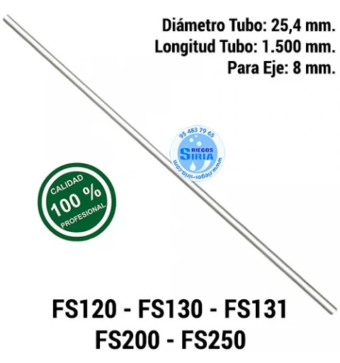 Tubo Transmisión 25,4x1500mm Eje 8 compatible FS120 FS130 FS131 FS200 FS250 130384