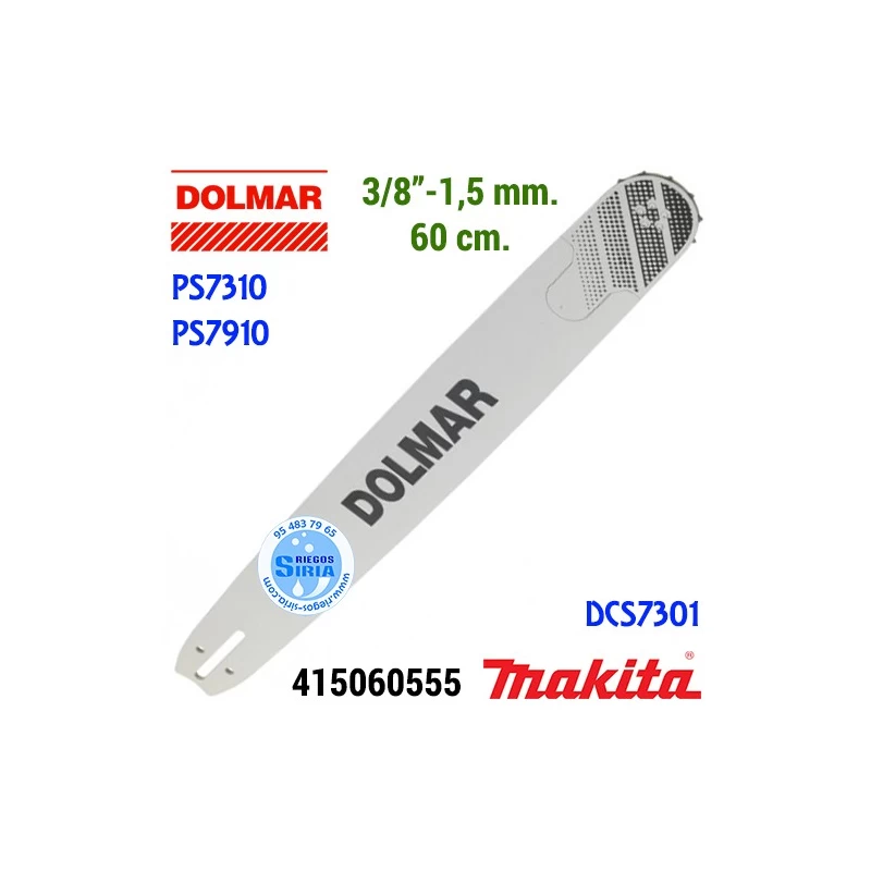 Barra 60cm 3/8" 1,5mm. Dolmar PS7310 PS7910 Makita DCS7301 120761
