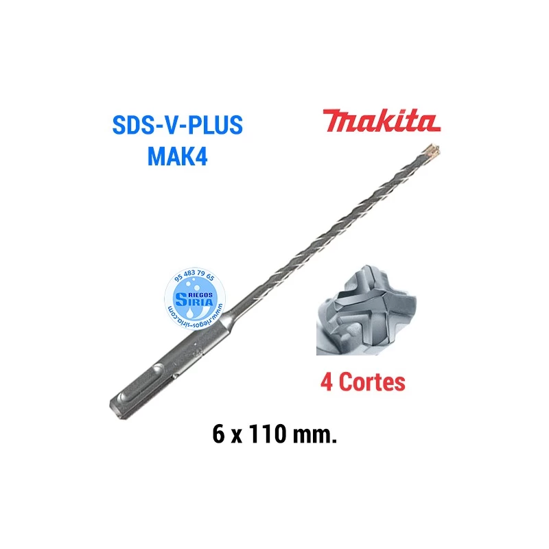 Broca SDS-V-PLUS MAK4 6 x 110 mm. B-62496