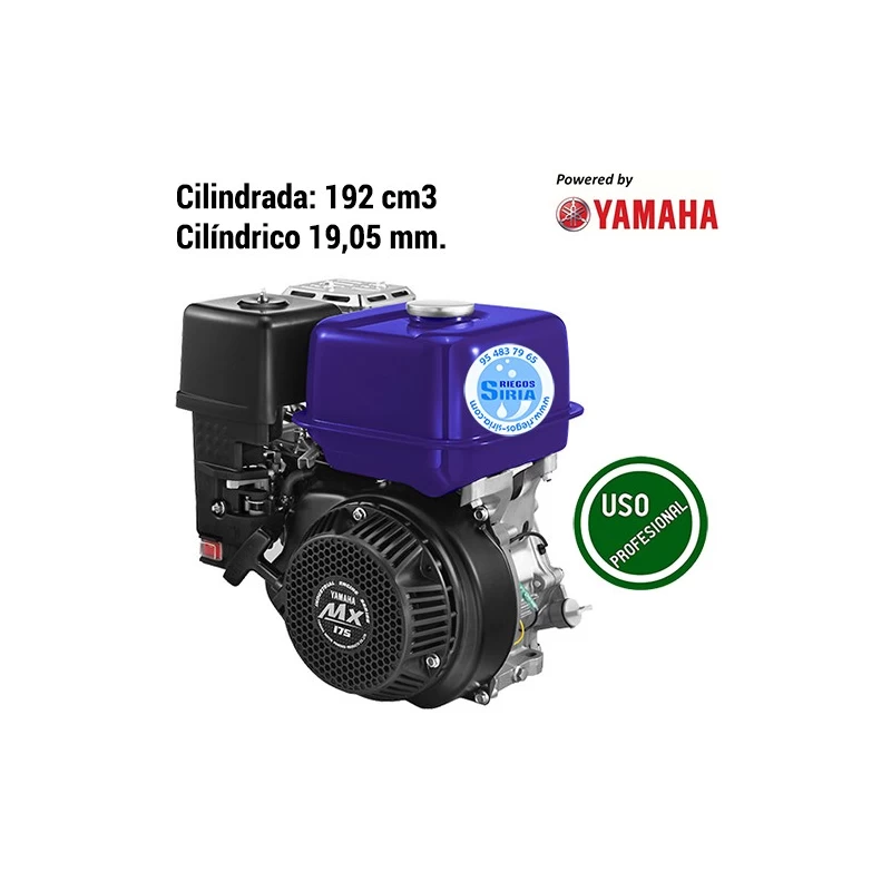 Motor Gasolina Yamaha MX-200 192 C.C. Cilíndrico 19,05mm. MX200A2E