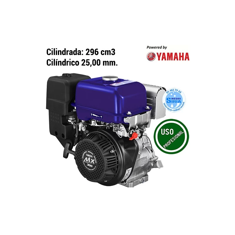 Motor Gasolina Yamaha MX-300 296 C.C. Cilíndrico 25mm. MX300B2E