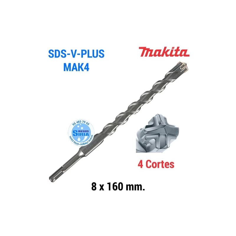 Broca SDS-V-PLUS MAK4 8 x 160 mm. B-62614