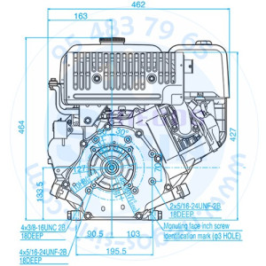 Motor Gasolina Yamaha MX400 402c.c. Cilíndrico 25,4mm MX400AA6A0