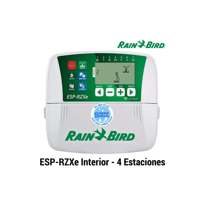 Programador Riego Rain Bird ESP-RZXe Interior 4 Estaciones 230V 69683