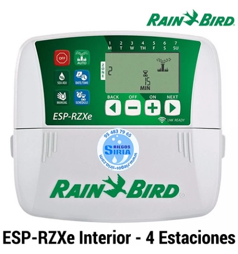 Programador Riego Rain Bird ESP-RZXe Interior 4 Estaciones 230V 69683