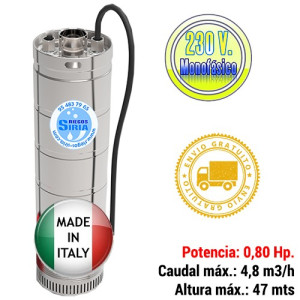 Bomba de Agua Sumergible 4,8m3/h 0,80CV 5HDE308S 5HDE308S