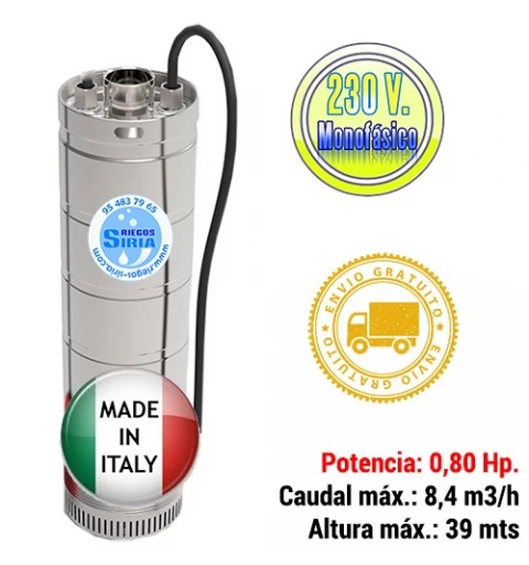 Bomba de Agua Sumergible 8,4m3/h 0,80CV 5HDE508S 5HDE508S