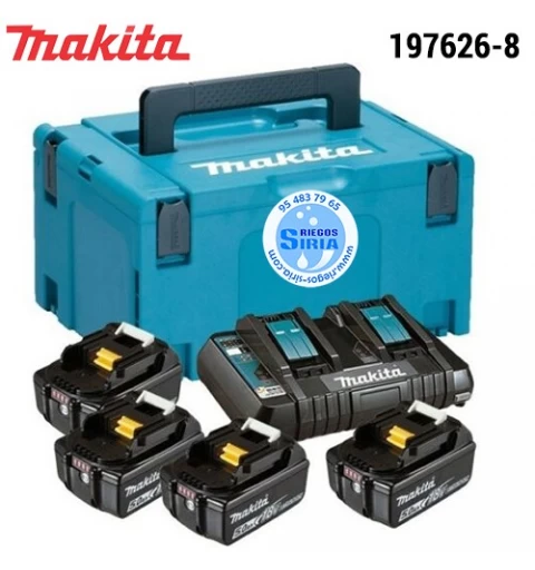 Kit Fuente de Alimentación Makita 4 Baterías 18V 5Ah 197626-8