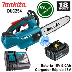 Sierra de Cadena DUC254Z con BATERIA 18V 5Ah y Cargador