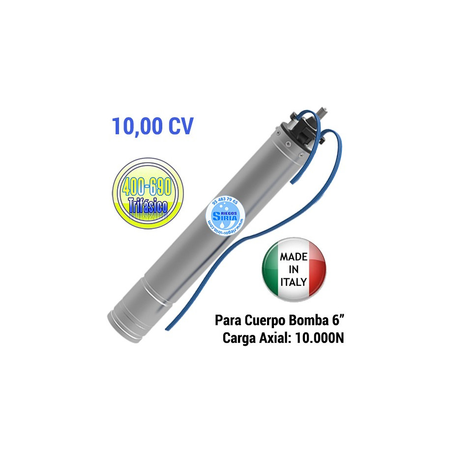 Motor Sumergible Rebobinable 6" 10CV 400/690V Estrella-Triángulo 6HDO-1000ET