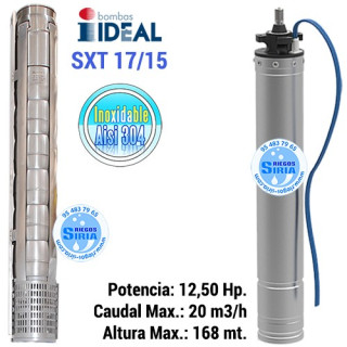 Cuerpo Bomba 6" Ideal SXT 17/15 Con Motor Sumergible 6" 12,50CV SXT1715