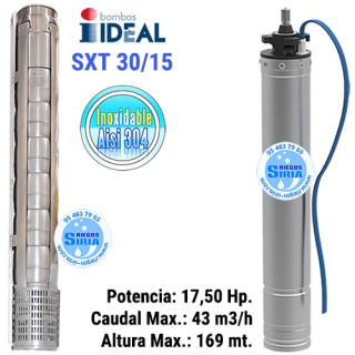 Cuerpo Bomba 6" Ideal SXT 30/15 Con Motor Sumergible 6" 17,50CV SXT3015