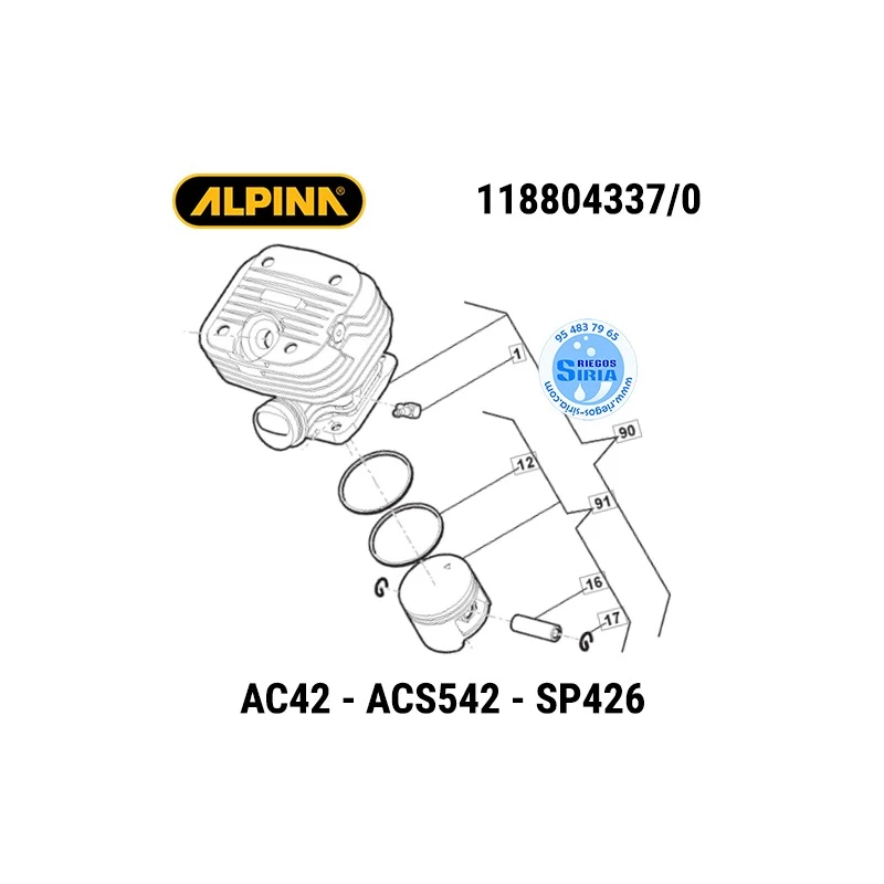 Cilindro Completo Alpina AC42 ACS542 SP426 160074