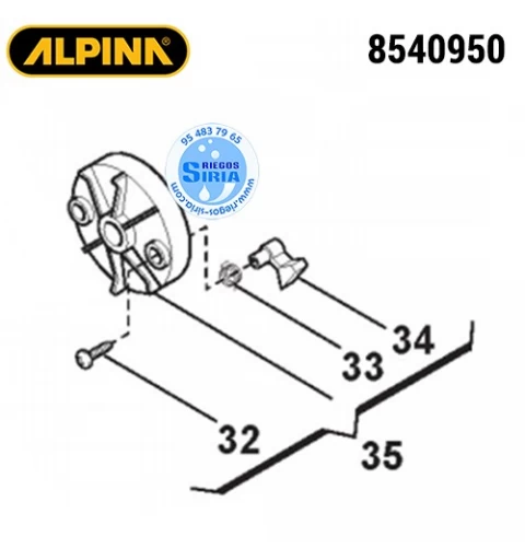 Soporte Arranque Completo Alpina C42 SB44 SB52 STAR45 STAR55 TURBO34 VIP40 VIP42 VIP52 WIND52 160078