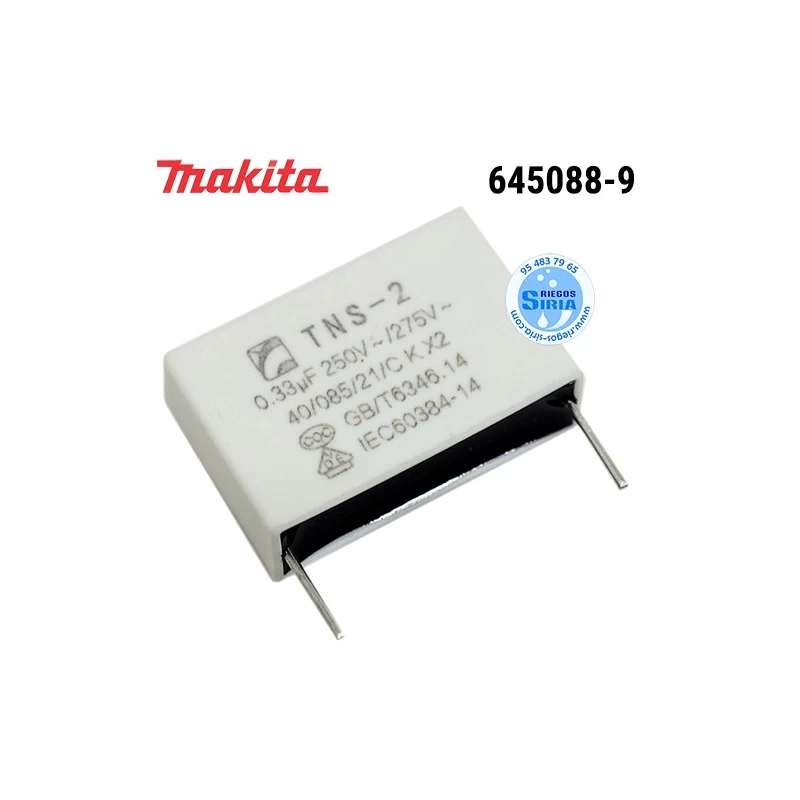 Condensador Makita GA7020 GA7030 GA7040 GA7050 GA7060 GA7061 GA9020 GA9030 GA9040 GA9050 GA9060 GA9061 645088-9