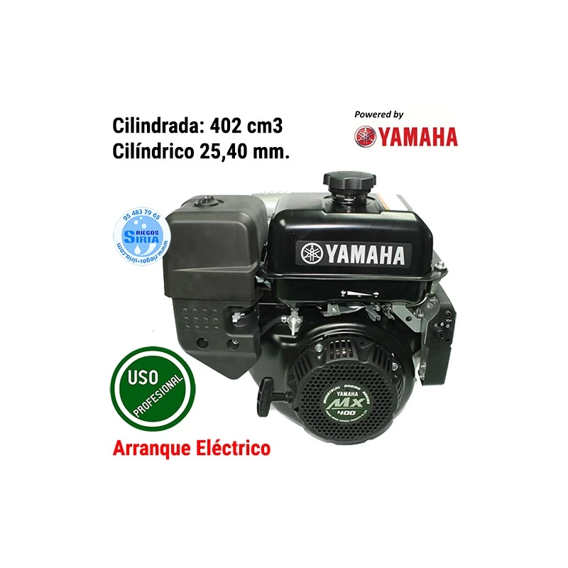 Motor Gasolina Yamaha MX-400 402 c.c. Cilíndrico 25,4mm Arranque Eléctrico MX400A3E
