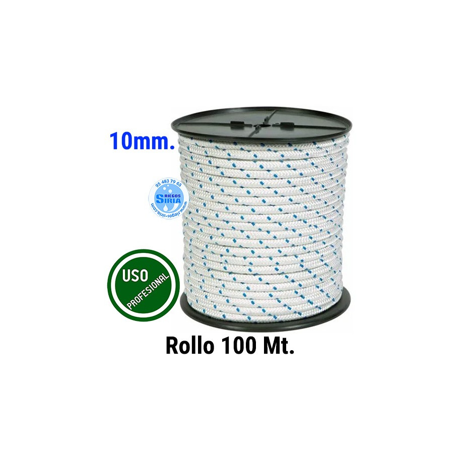 Rollo 100 mt. Cuerda Nylon Trenzado 10mm AT10