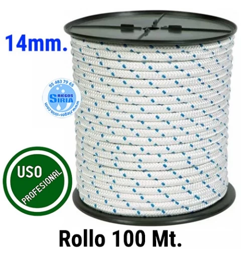 Rollo 100 mt. Cuerda Nylon Trenzado 14mm AT14