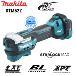 ▷ Multiherramienta 18V con kit de ACC Sin Baterías DTM52ZX1 Makita