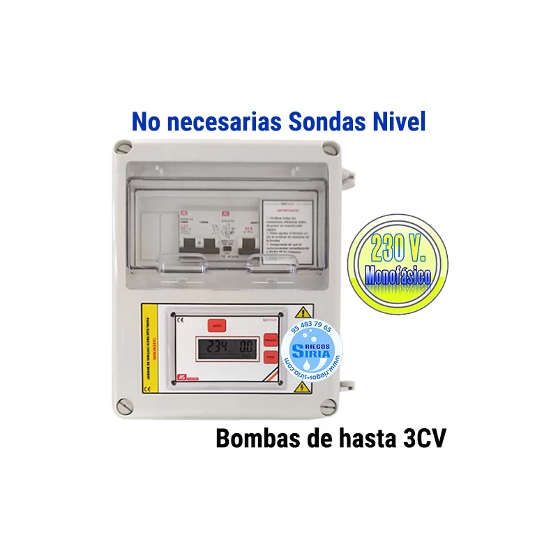 Cuadro Eléctrico Digital Bombas hasta 3CV 230V con Diferencial CD1DG20B