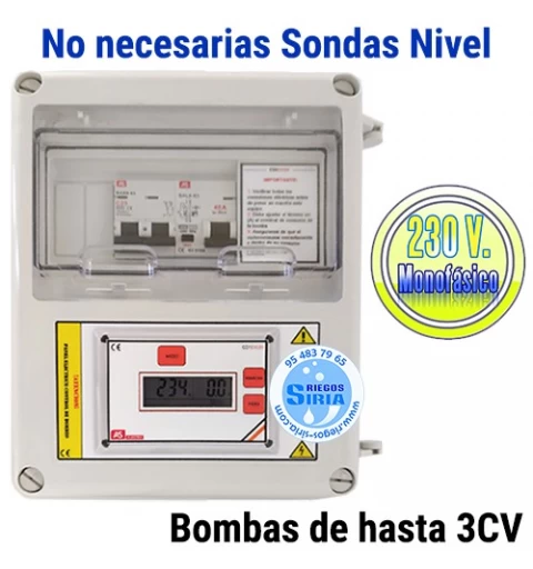 Cuadro Eléctrico Digital Bombas hasta 3CV 230V con Diferencial CD1DG20B