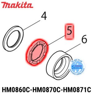 Arandela Goma Original HM0860C HM0870C HM0871C 424261-2