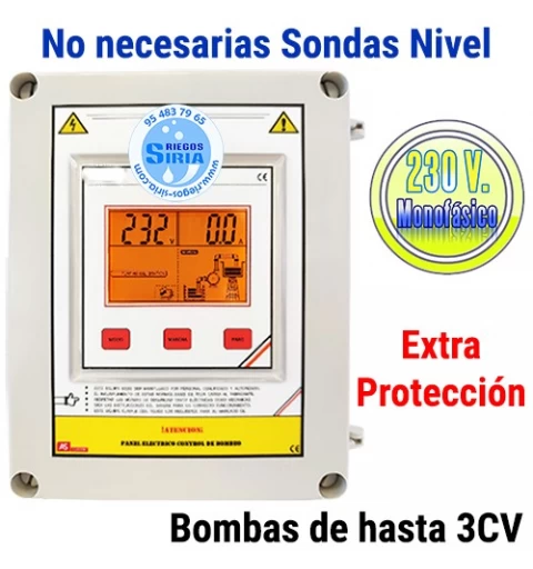 Cuadro Eléctrico Digital Bombas hasta 3CV 230V Extra Protección CD1DG21A