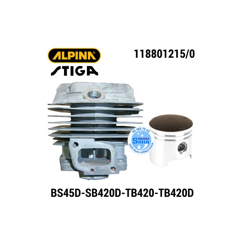 Cilindro Completo Alpina Stiga BS45D SB420D TB420 TB420D 160120