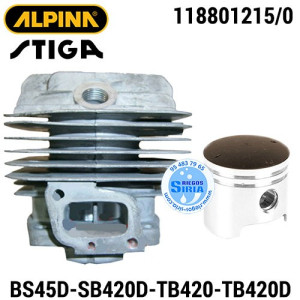 Cilindro Completo Alpina Stiga BS45D SB420D TB420 TB420D 160120