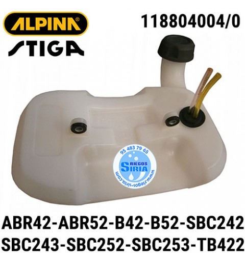Depósito Gasolina Alpina Stiga ABR42 ABR52 B42 B52 SBC242 SBC243D SBC252 SBC253D TB422D 160104