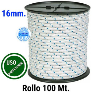 Rollo 100 mt. Cuerda Nylon Trenzado 16mm. AT16