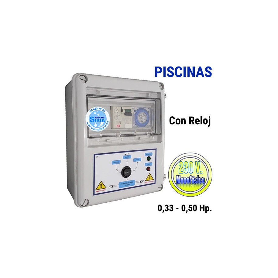 Cuadro Eléctrico Piscinas 0,33-0,50CV 230V CF201