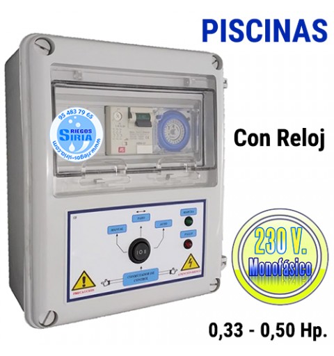 Cuadro Eléctrico Piscinas 0,33-0,50CV 230V CF201