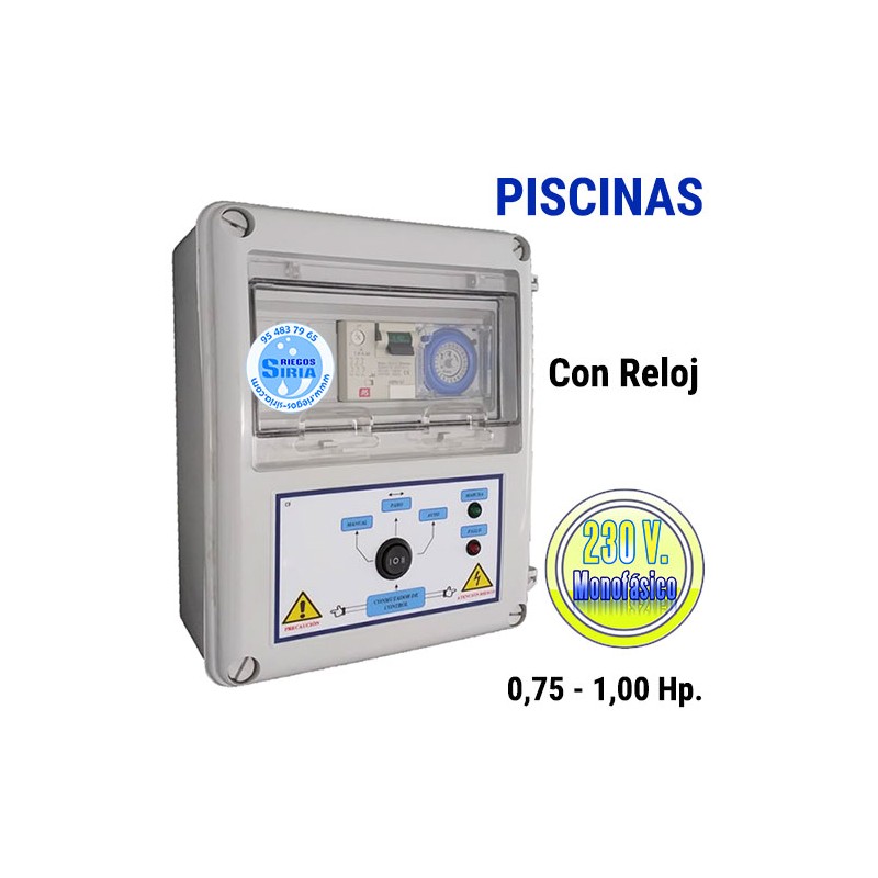 Cuadro Eléctrico Bomba Piscina 0,75-1,00CV 230V CF202