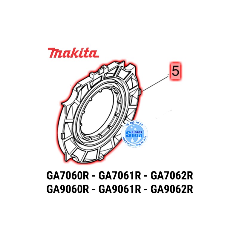 Difusor Makita GA7060R GA7061R GA7062R GA9060R GA9061R GA9062R 456238-9