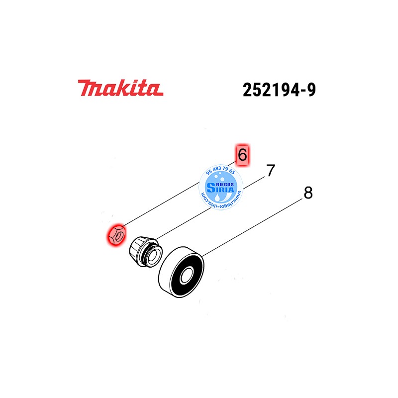 Tuerca M8 Original Makita 252194-9 252194-9