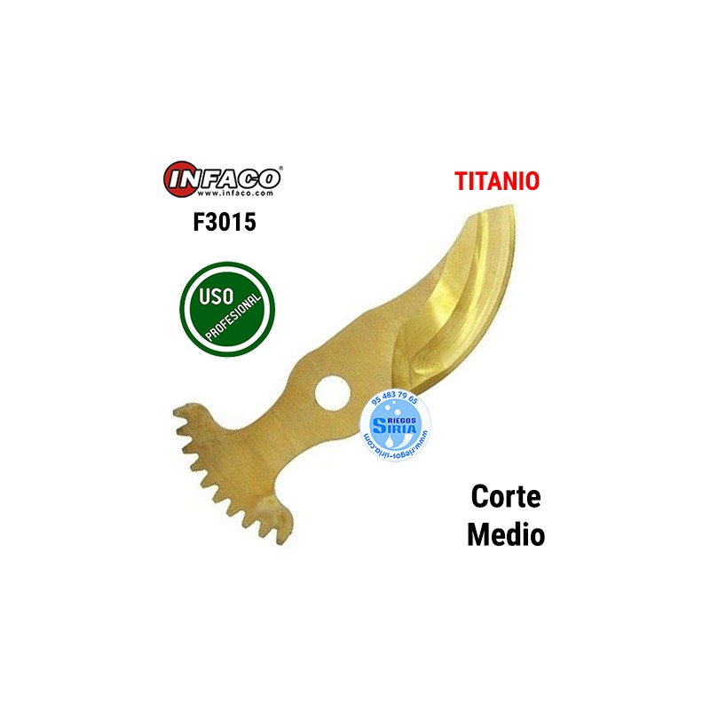 Cuchilla Titanio Corte Medio Infaco F3015 88807LMT