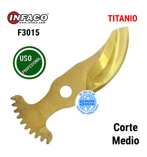 Cuchilla Titanio Corte Medio Infaco F3015 88807LMT