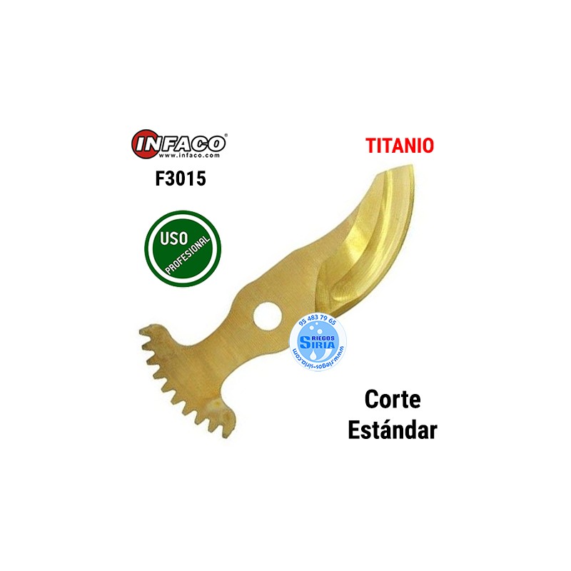 Cuchilla Titanio Corte Estándar Infaco F3015 88807LT