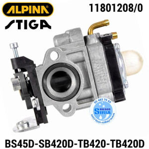 Carburador Alpina Stiga BS45D SB420D TB420 TB420D 160127