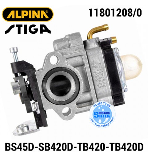 Carburador Alpina Stiga BS45D SB420D TB420 TB420D 160127