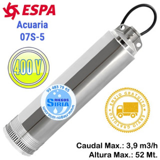 Bomba de Agua Sumergible Espa Acuaria 07S 5 400V 209196