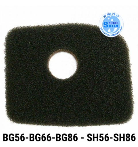 Filtro Aire compatible BG56 BG66 BG86 SH56 SH86 (Esponja) 021060