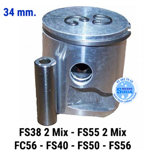 Pistón Completo compatible FS38 2Mix FS55 2Mix FC56 FS40 FS50 FS56 34 mm 021561