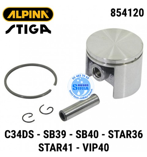 Pistón Completo Alpina Stiga C34DS SB39 SB40 STAR36 STAR41 VIP40 160137