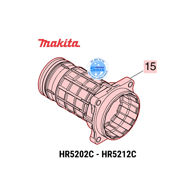 Cañón Completo Makita HR5202C HR5212C 142408-3