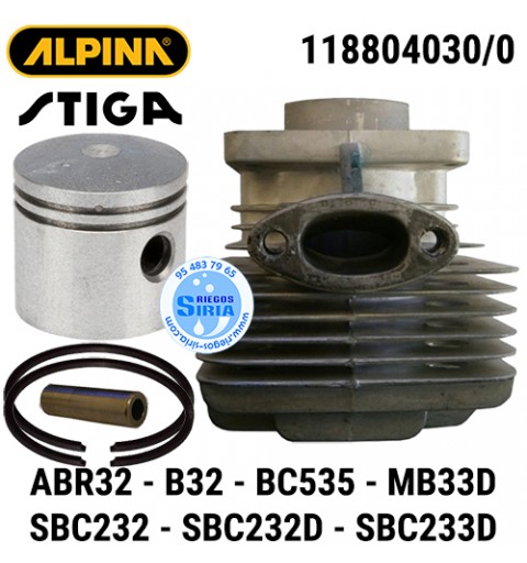 Cilindro Completo Alpina Stiga ABR32 B32 BC535 MB33D SBC232 SBC233 160142