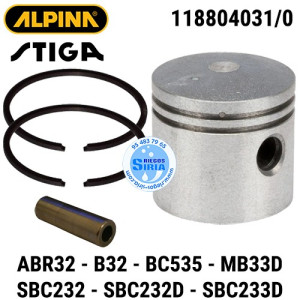 Pistón Completo Alpina Stiga ABR32 B32 BC535 MB33D SBC232 SBC233 160143