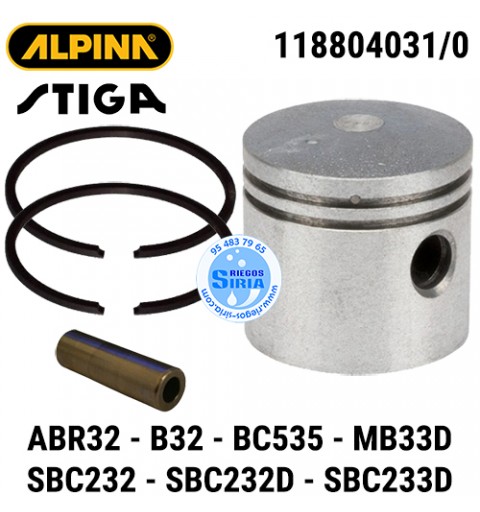 Pistón Completo Alpina Stiga ABR32 B32 BC535 MB33D SBC232 SBC233 160143